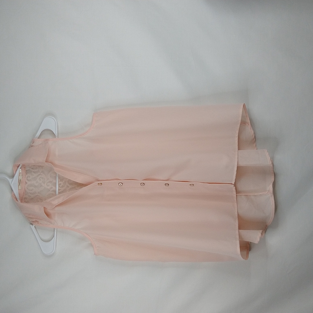 Poetry Peach Sleeveless Blouse Size:L